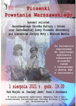 Piosenki Powstania Warszawskiego - koncert przeniesiony do JOKiS !