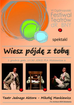 spektakl Wiesz pójdę z tobą, Fot. Fot. Arch. Pracownia Teatralna Forma T , MDK w Bolesławcu