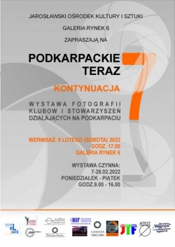 Afisz dotyczący wystawy Podkarpackie teraz. Kontynuacja, Fot. JOKiS