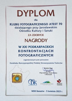 Jarosławskie Kluby Fotograficzne Atest70 i Węgrzyn nagrodzone!